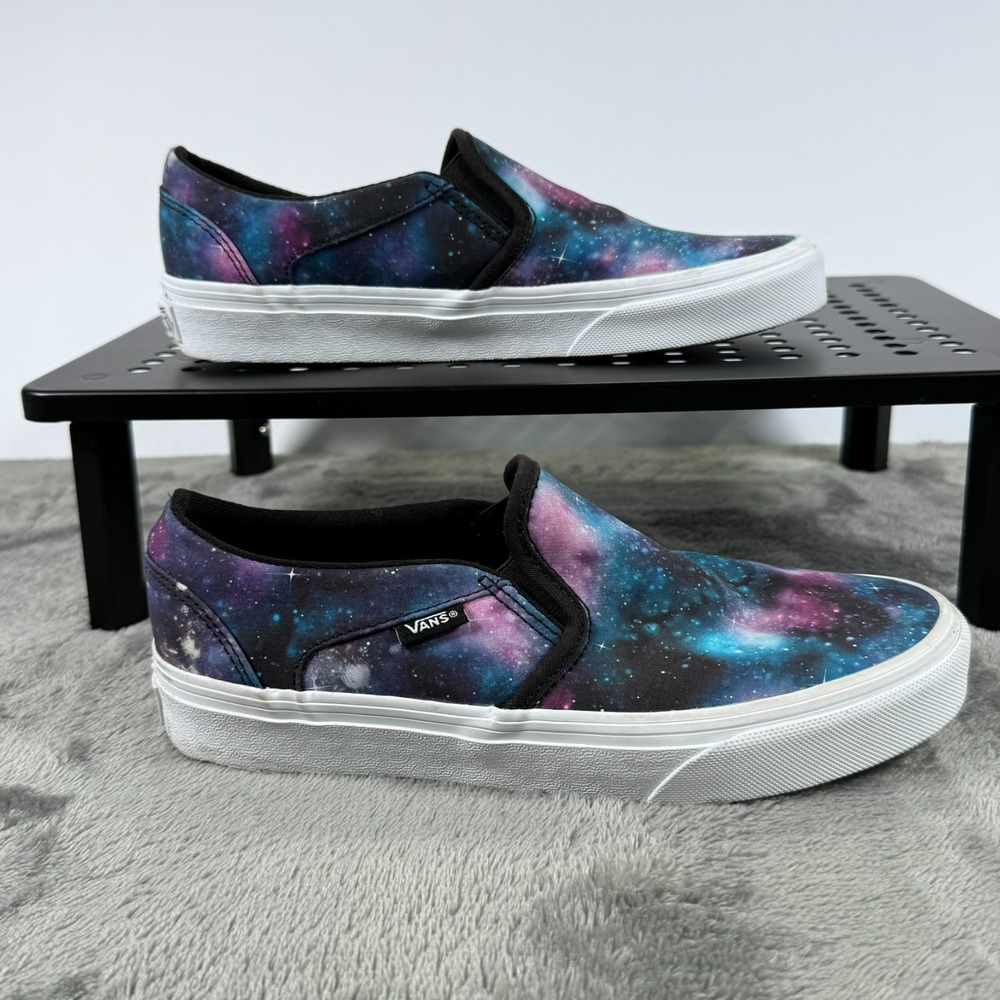 Vans Women's Asher 508731 Blue Casual Slip on Shoes Sneakers Size 7 - Picture 4 of 13